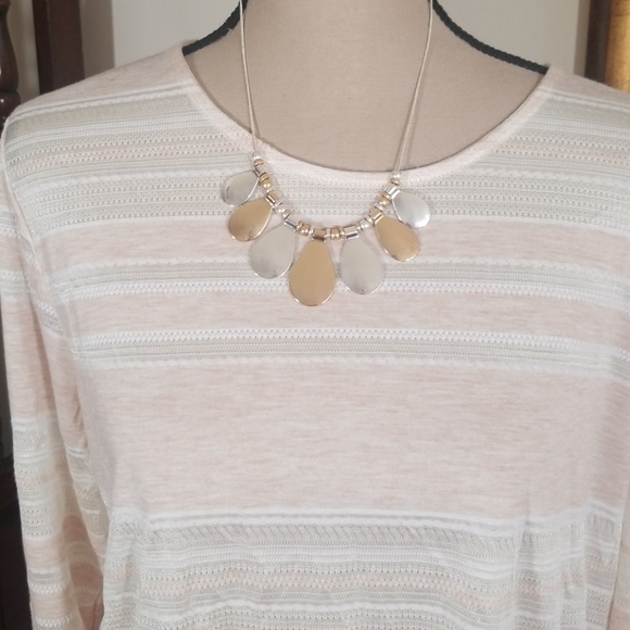 H & M striped long sleeves tee. Size L. NWT - Picture 2 of 8